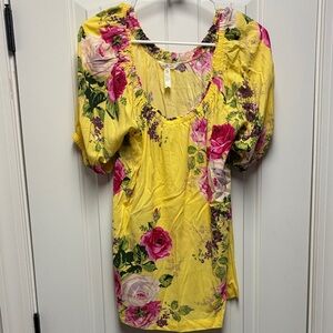 Matilda Jane Yellow Off-Shoulder Floral Blouse